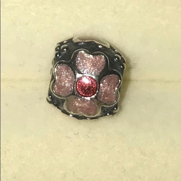 PANDORA PINK FLOWER CHARM - Picture 1 of 2